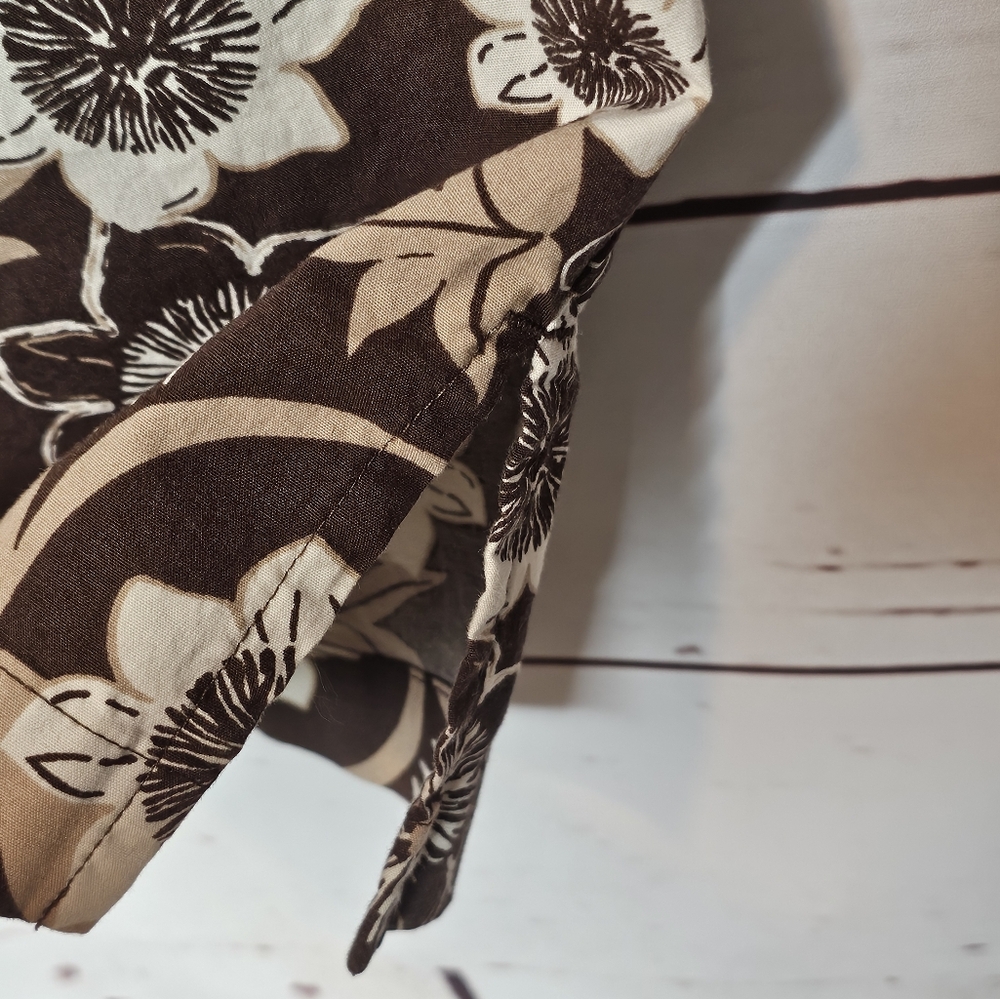 Disney Mickey's Brown Tropical Floral Midi Dress - Picture 6 of 12